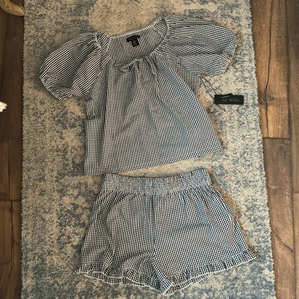 Gingham set top and bottom
